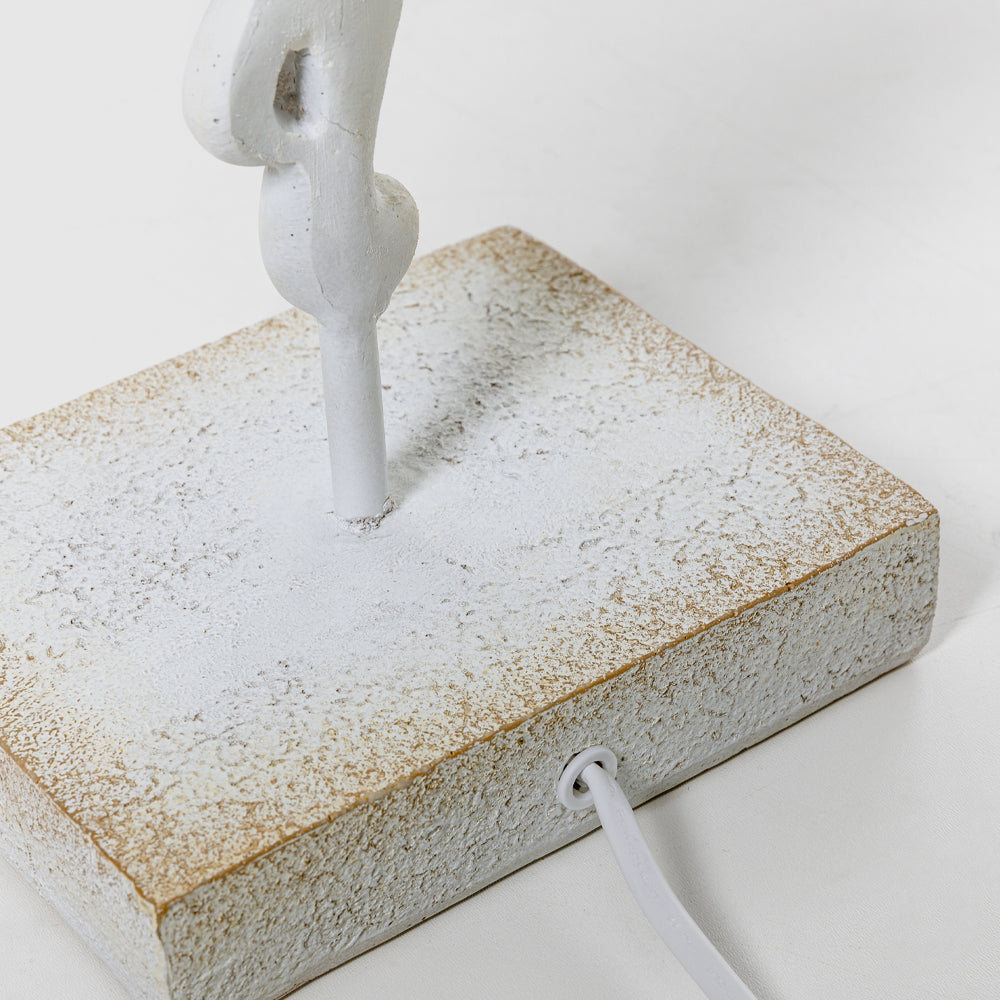 OCTOPUS ΦΩΤΙΣΤΙΚΟ ΕΠΙΤΡΑΠΕΖΙΟ 30x30x66cm POLYRESIN ΛΕΥΚΟ ΥΦΑΣΜΑ ΓΚΡΙ ΛΕΥΚΟ
