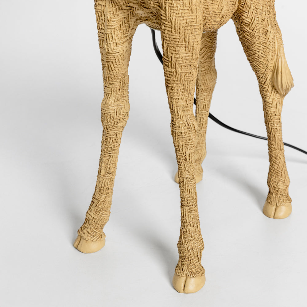 GIRAFFA ΦΩΤΙΣΤΙΚΟ ΕΠΙΤΡΑΠΕΖΙΟ 30x26x68cm POLYRESIN ΦΥΣΙΚΟ ΥΦΑΣΜΑ