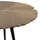 LEAF 50 SIDE TABLE ΧΡΥΣΟ ΜΑΤ ΜΑΥΡΟ 50x50xH36cm