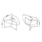 ROCKS COFFEE TABLE SET 2ΤΕΜ ΔΙΑΦΑΝΟ FUME ΜΑΥΡΟ 82x59xH40cm