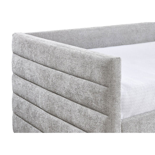 SUENO ΚΑΝΑΠΕΣ ΚΡΕΒΑΤΙ (ΓΙΑ ΣΤΡΩΜΑ 90x195cm) ΓΚΡΙ ΑΝΟΙΧΤΟ 209x99.5x76