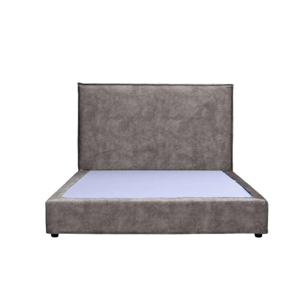 DOMUS ΚΡΕΒΑΤΙ (ΓΙΑ ΣΤΡΩΜΑ 160x200cm) SILVER ΓΚΡΙ 210x160x115