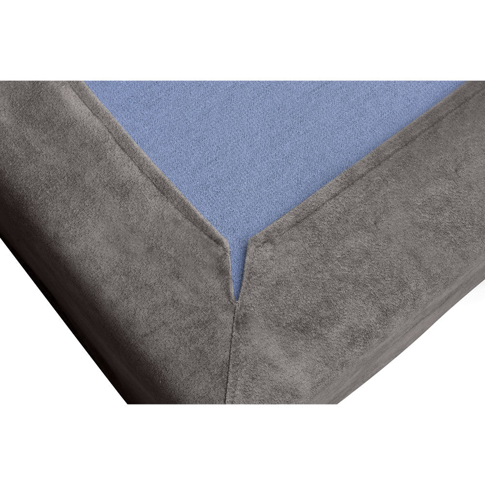 DOMUS ΚΡΕΒΑΤΙ (ΓΙΑ ΣΤΡΩΜΑ 160x200cm) SILVER ΓΚΡΙ 210x160x115