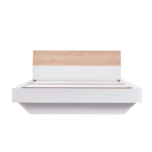 LUCIDO ΚΡΕΒΑΤΙ ΛΕΥΚΟ OAK ΦΥΣΙΚΟ 162x202x88