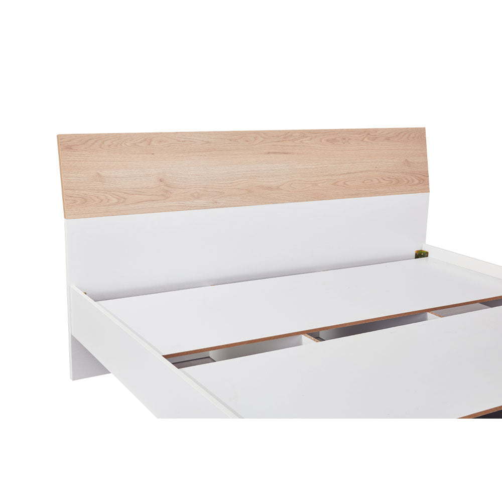 LUCIDO ΚΡΕΒΑΤΙ ΛΕΥΚΟ OAK ΦΥΣΙΚΟ 162x202x88
