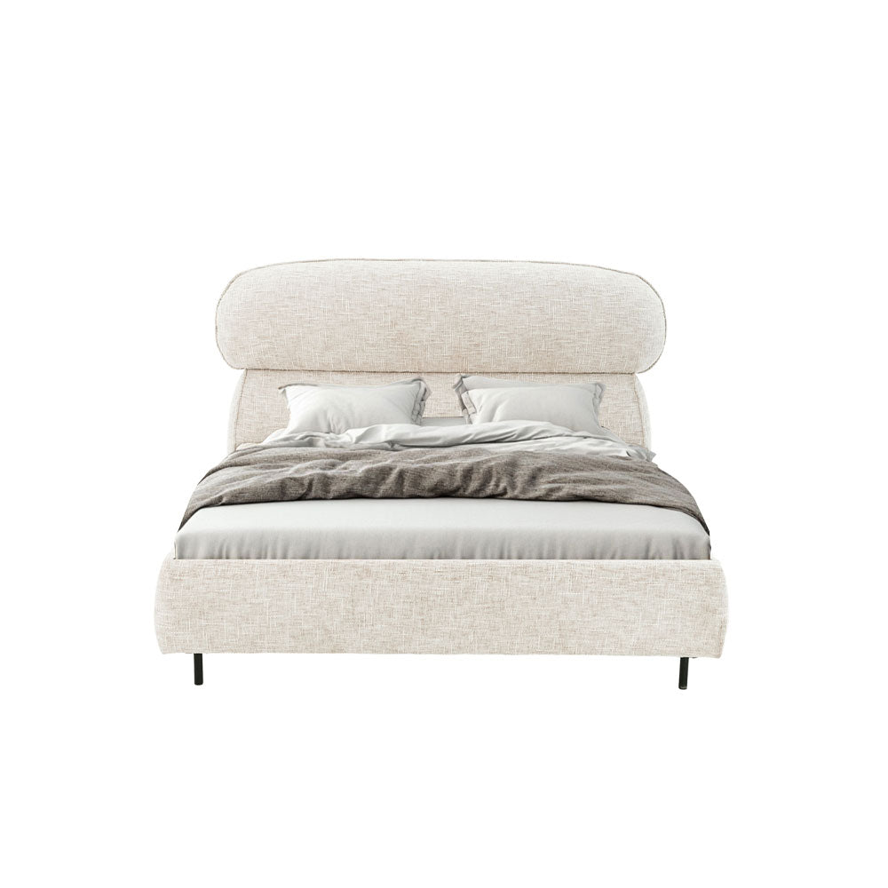 SERENITE ΚΡΕΒΑΤΙ (ΓΙΑ ΣΤΡΩΜΑ 160x200cm) BEIGE 230x194x105cm