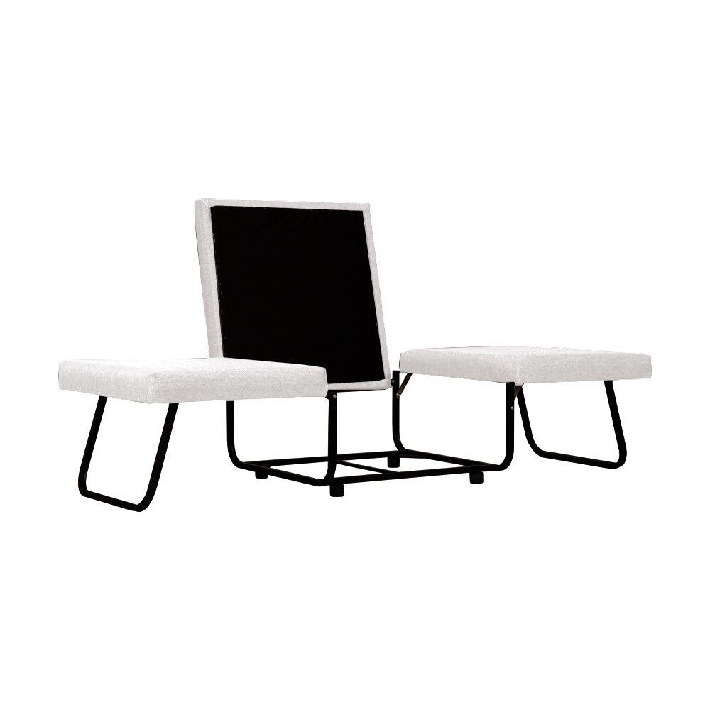 FOLD ΠΟΥΦ ΚΡΕΒΑΤΙ ΑΝΑΔΙΠΛΟΜΕΝΟ OFF WHITE 06-900 70x72x43