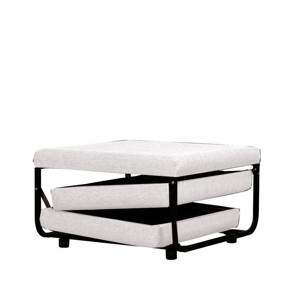 FOLD ΠΟΥΦ ΚΡΕΒΑΤΙ ΑΝΑΔΙΠΛΟΜΕΝΟ OFF WHITE 06-900 70x72x43