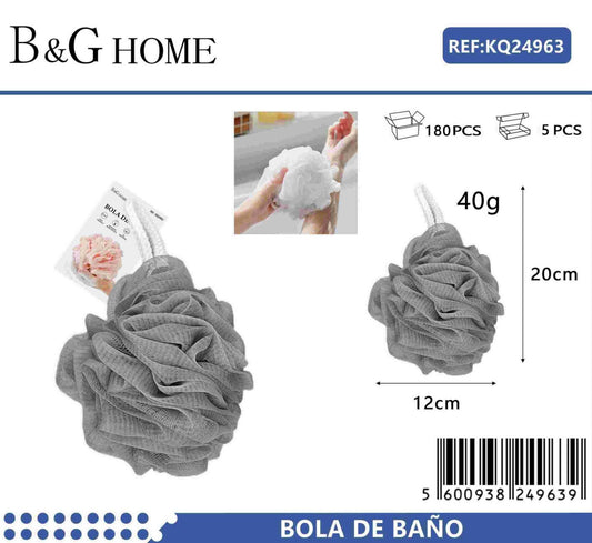 Σφουγγάρια μπάνιου δίχτυ σε σετ 5Χ – Grey – 24963