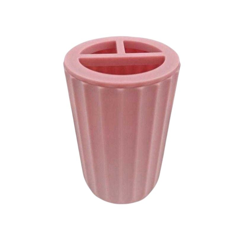 Θήκες οδοντόβουρτσας πλαστικές σε σετ 5Χ – Pink – 21740
