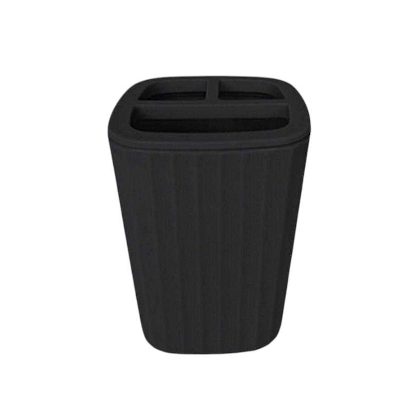 Θήκες οδοντόβουρτσας πλαστικές σε σετ 5Χ – Black – 21782