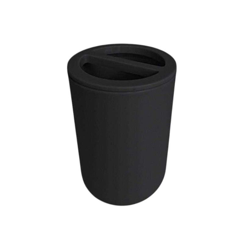 Θήκες οδοντόβουρτσας πλαστικές σε σετ 5Χ – Black – 21788