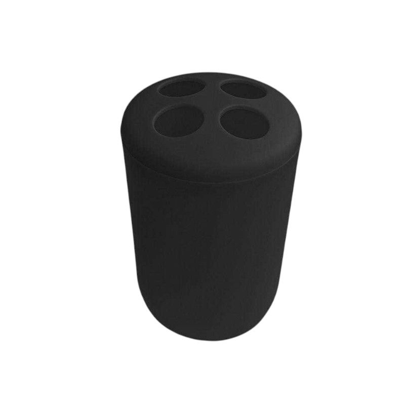 Θήκες οδοντόβουρτσας πλαστικές σε σετ 5Χ – Black – 21794