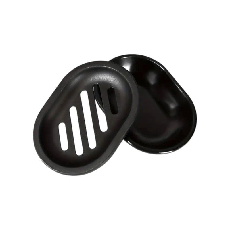 Σαπουνοθήκες μπάνιου πλαστικές – Σετ 9pcs – Black – 21796