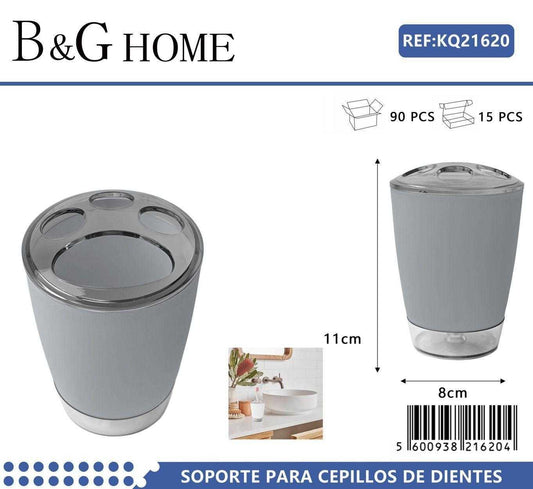 Θήκες οδοντόβουρτσας πλαστικές σε σετ 5Χ – Grey – 21620