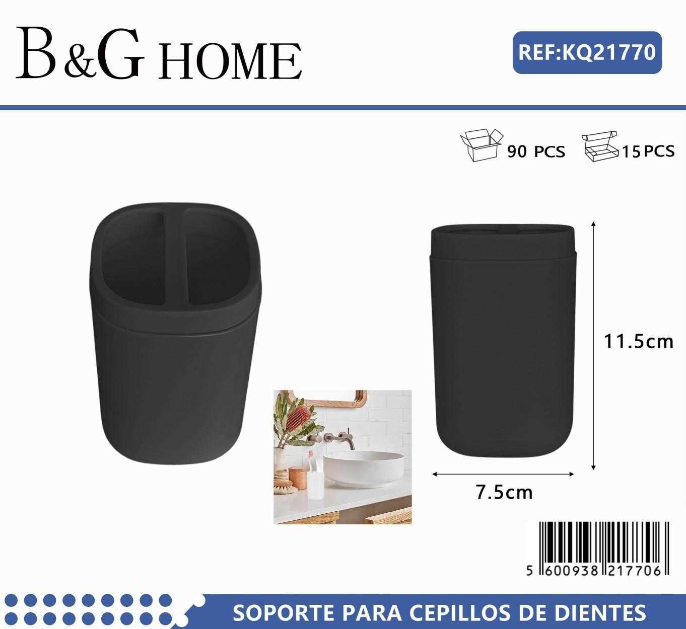 Θήκες οδοντόβουρτσας πλαστικές σε σετ 5Χ – Black – 21770