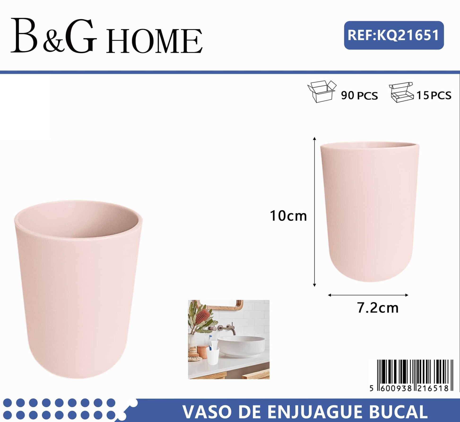 Θήκες οδοντόβουρτσας πλαστικές σε σετ 5Χ – Light Pink – 21651