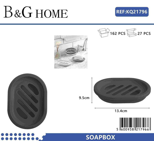 Σαπουνοθήκες μπάνιου πλαστικές – Σετ 9pcs – Black – 21796