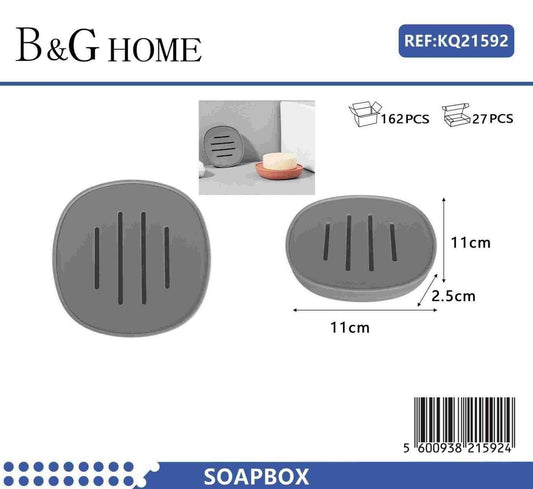 Σαπουνοθήκες μπάνιου πλαστικές – Σετ 9pcs – Grey – 21592