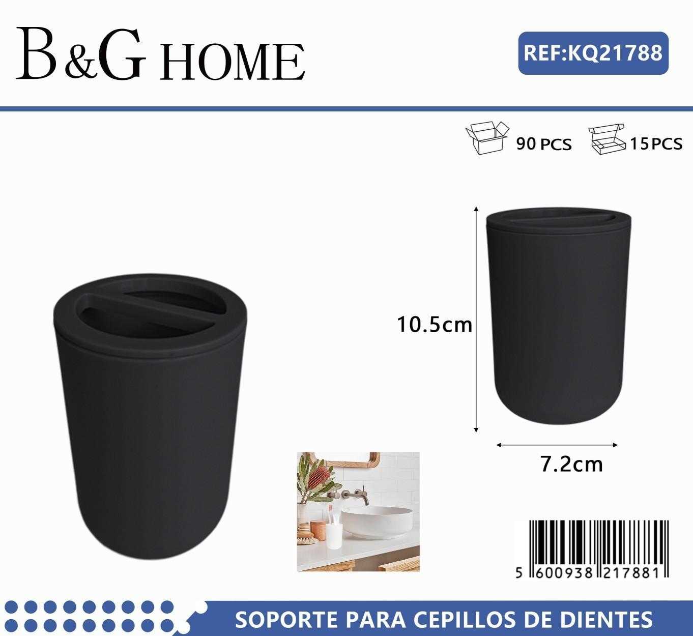Θήκες οδοντόβουρτσας πλαστικές σε σετ 5Χ – Black – 21788