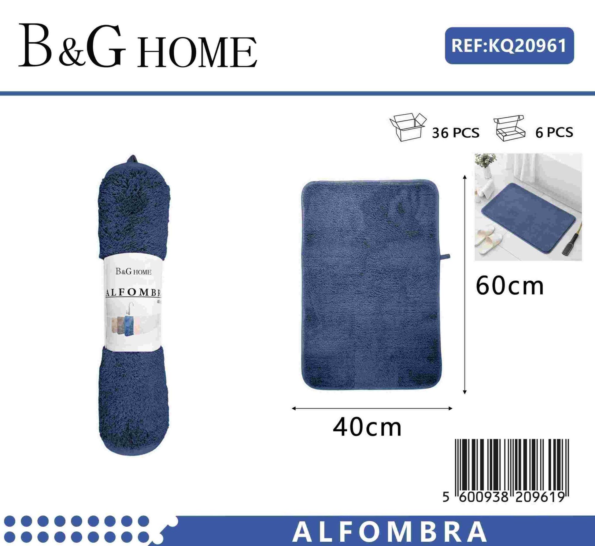 Πατάκι μπάνιου – M0840 – 40x60cm – Blue – 20961
