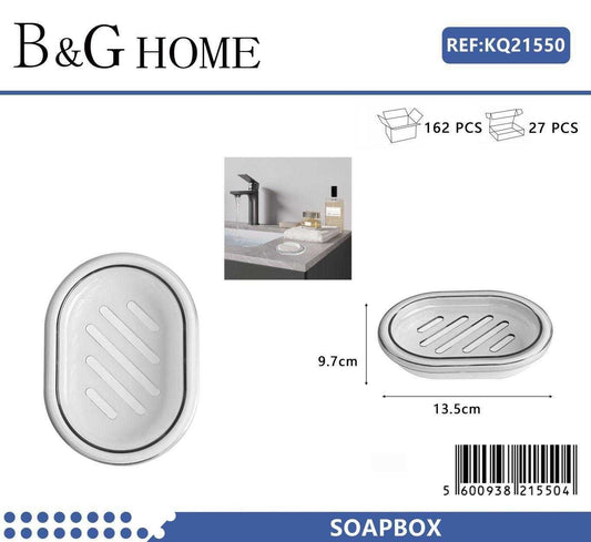 Σαπουνοθήκες μπάνιου πλαστικές – Σετ 9pcs – White – 21550