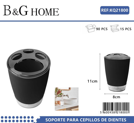 Θήκες οδοντόβουρτσας πλαστικές σε σετ 5Χ – Black – 21800