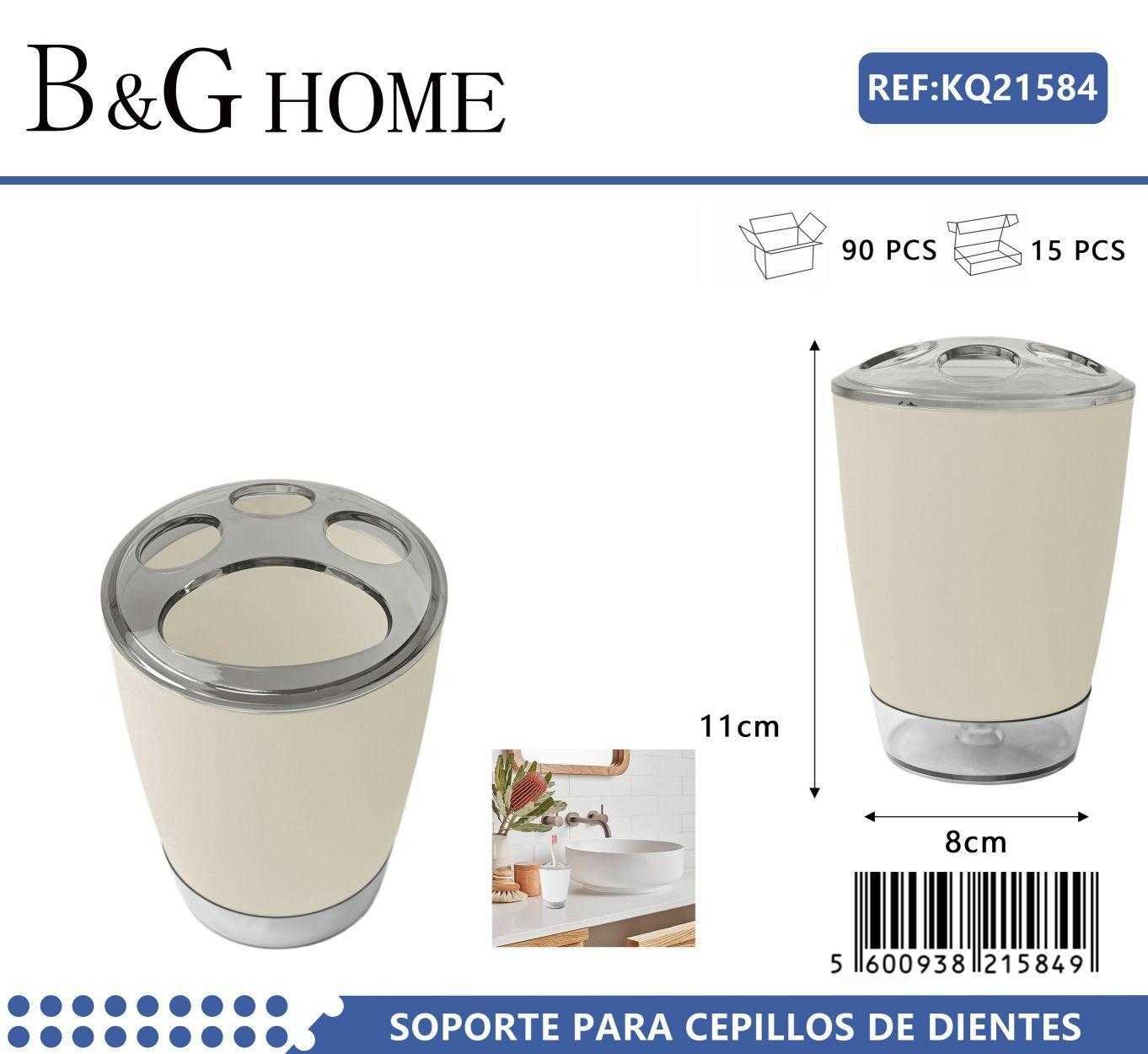 Θήκες οδοντόβουρτσας πλαστικές σε σετ 5Χ – Beige – 21584