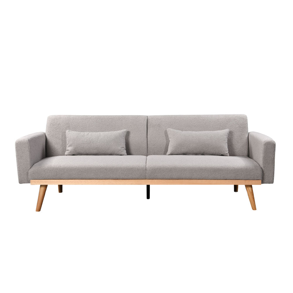 PANTA ΚΑΝΑΠΕΣ ΚΡΕΒΑΤΙ 3ΘΕΣΙΟΣ ΓΚΡΙ ΑΝΟΙΧΤΟ 210x77x77