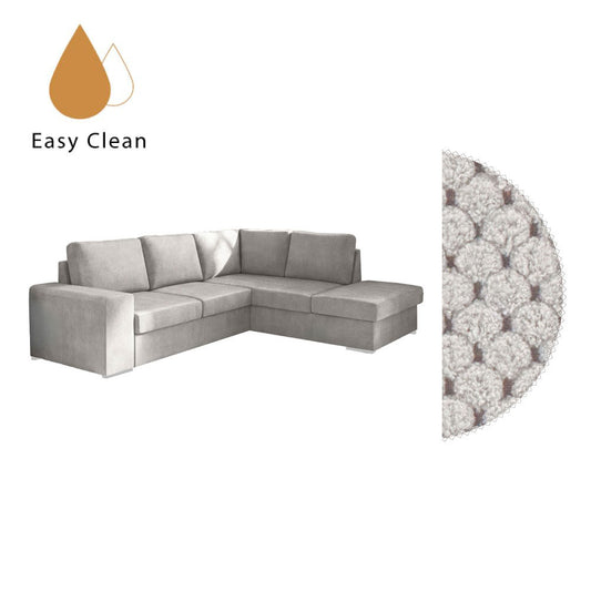 EDDI ΚΑΝΑΠΕΣ ΚΡΕΒΑΤΙ ΓΩΝΙΑ ΔΕΞΙΑ TAUPE 248x213x90