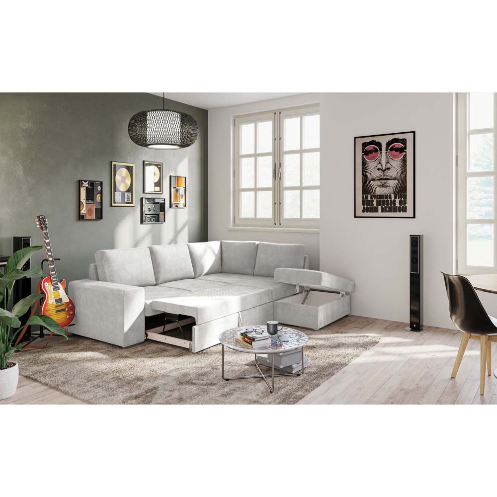 EDDI ΚΑΝΑΠΕΣ ΚΡΕΒΑΤΙ ΓΩΝΙΑ ΔΕΞΙΑ CREAM 248x213x90