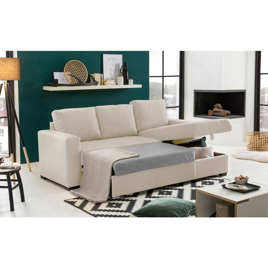 ALDO CRISTIANO ΚΑΝΑΠΕΣ ΚΡΕΒΑΤΙ ΓΩΝΙΑ ΑΝΑΣΤΡΕΨΙΜΗ OFF WHITE 220x150x88