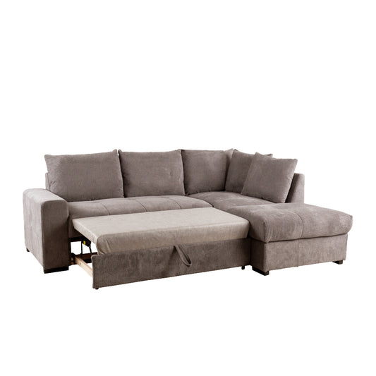 BILL ΚΑΝΑΠΕΣ ΚΡΕΒΑΤΙ ΓΩΝΙΑ ΔΕΞΙΑ TAUPE 241x173x94