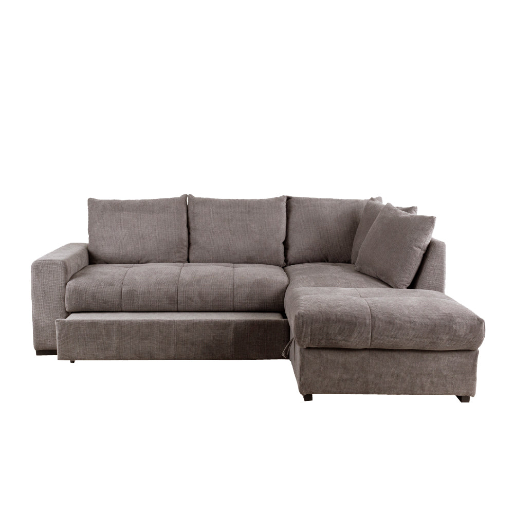 BILL ΚΑΝΑΠΕΣ ΚΡΕΒΑΤΙ ΓΩΝΙΑ ΔΕΞΙΑ TAUPE 241x173x94