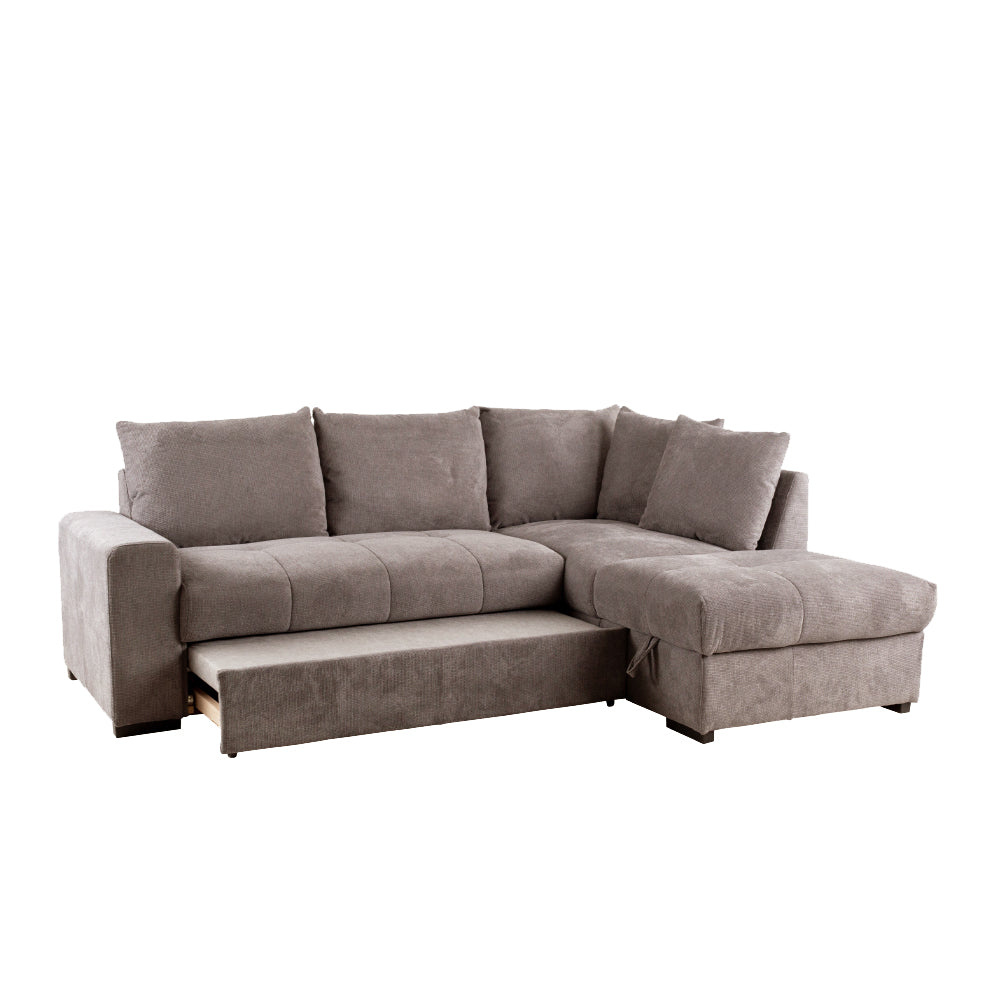 BILL ΚΑΝΑΠΕΣ ΚΡΕΒΑΤΙ ΓΩΝΙΑ ΔΕΞΙΑ TAUPE 241x173x94
