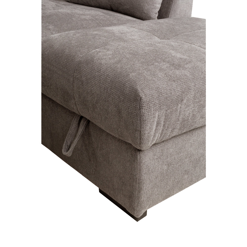 BILL ΚΑΝΑΠΕΣ ΚΡΕΒΑΤΙ ΓΩΝΙΑ ΔΕΞΙΑ TAUPE 241x173x94