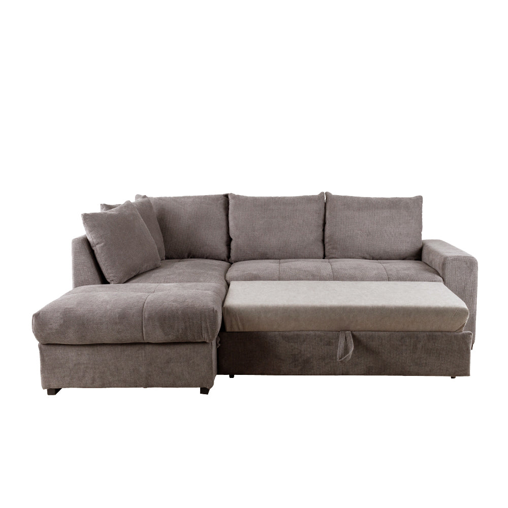 BILL ΚΑΝΑΠΕΣ ΚΡΕΒΑΤΙ ΓΩΝΙΑ ΑΡΙΣΤΕΡΗ TAUPE 241x173x94