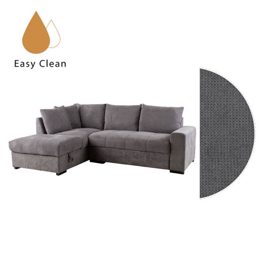 BILL ΚΑΝΑΠΕΣ ΚΡΕΒΑΤΙ ΓΩΝΙΑ ΑΡΙΣΤΕΡΗ STONE 241x173x94