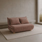FUTON ΚΑΝΑΠΕΣ ΚΡΕΒΑΤΙ 2ΘΕΣΙΟΣ ΑΝΑΔΙΠΛΟΥΜΕΝΟΣ TERRACOTTA BEIGE ΜΕ PATTERN 141x87x76cm