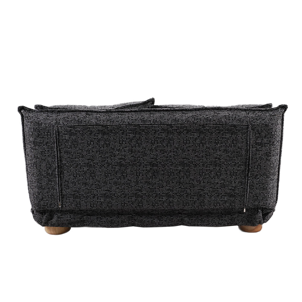 FUTON ΚΑΝΑΠΕΣ ΚΡΕΒΑΤΙ 2ΘΕΣΙΟΣ ΑΝΑΔΙΠΛΟΥΜΕΝΟΣ ΓΚΡΙ ΜΑΥΡΟ ΜΕ PATTERN 141x87x76cm