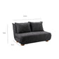 FUTON ΚΑΝΑΠΕΣ ΚΡΕΒΑΤΙ 2ΘΕΣΙΟΣ ΑΝΑΔΙΠΛΟΥΜΕΝΟΣ ΓΚΡΙ ΜΑΥΡΟ ΜΕ PATTERN 141x87x76cm
