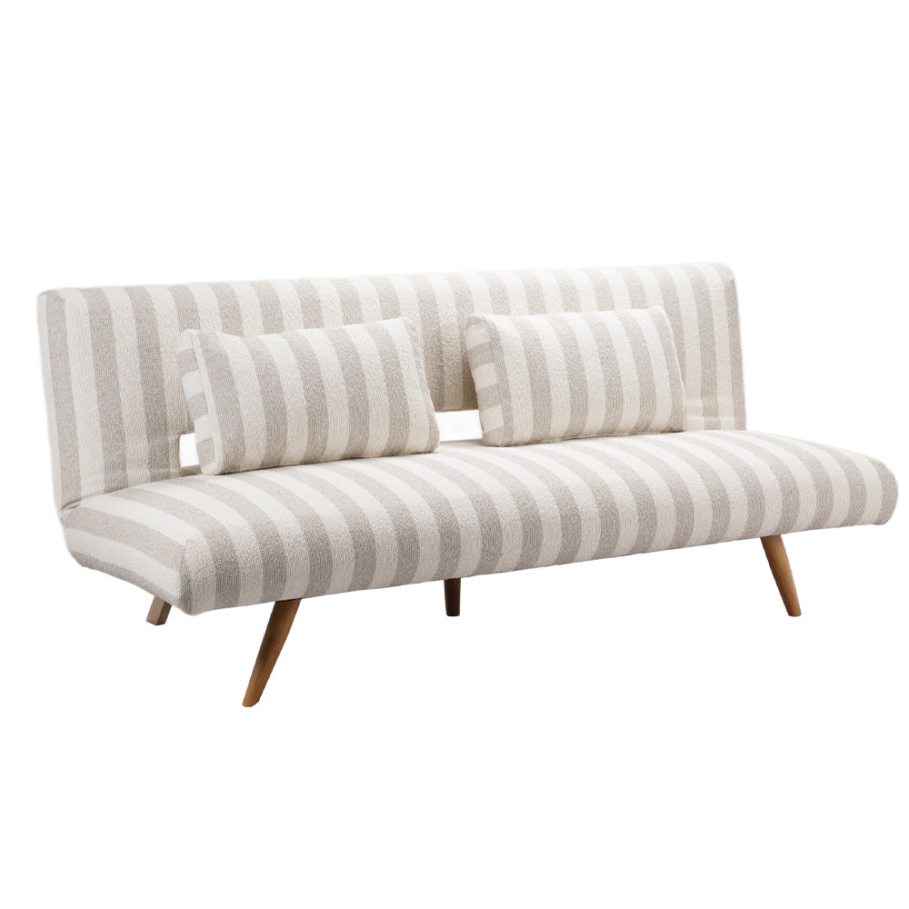 LA SPEZIA ΚΑΝΑΠΕΣ ΚΡΕΒΑΤΙ 3ΘΕΣΙΟΣ OFF WHITE BEIGE 188x81x88cm