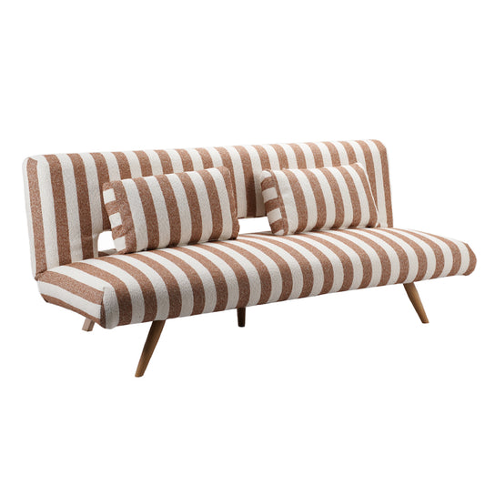 LA SPEZIA ΚΑΝΑΠΕΣ ΚΡΕΒΑΤΙ 3ΘΕΣΙΟΣ OFF WHITE TERRACOTTA 188x81x88cm