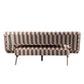 LA SPEZIA ΚΑΝΑΠΕΣ ΚΡΕΒΑΤΙ 3ΘΕΣΙΟΣ OFF WHITE TERRACOTTA 188x81x88cm