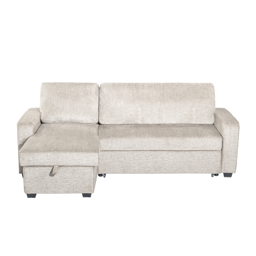 TRESOR ΚΑΝΑΠΕΣ ΚΡΕΒΑΤΙ ΓΩΝΙΑ ΑΝΑΣΤΡΕΨΙΜΗ OFF WHITE 223x145x91cm