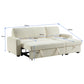 TRESOR ΚΑΝΑΠΕΣ ΚΡΕΒΑΤΙ ΓΩΝΙΑ ΑΝΑΣΤΡΕΨΙΜΗ OFF WHITE 223x145x91cm