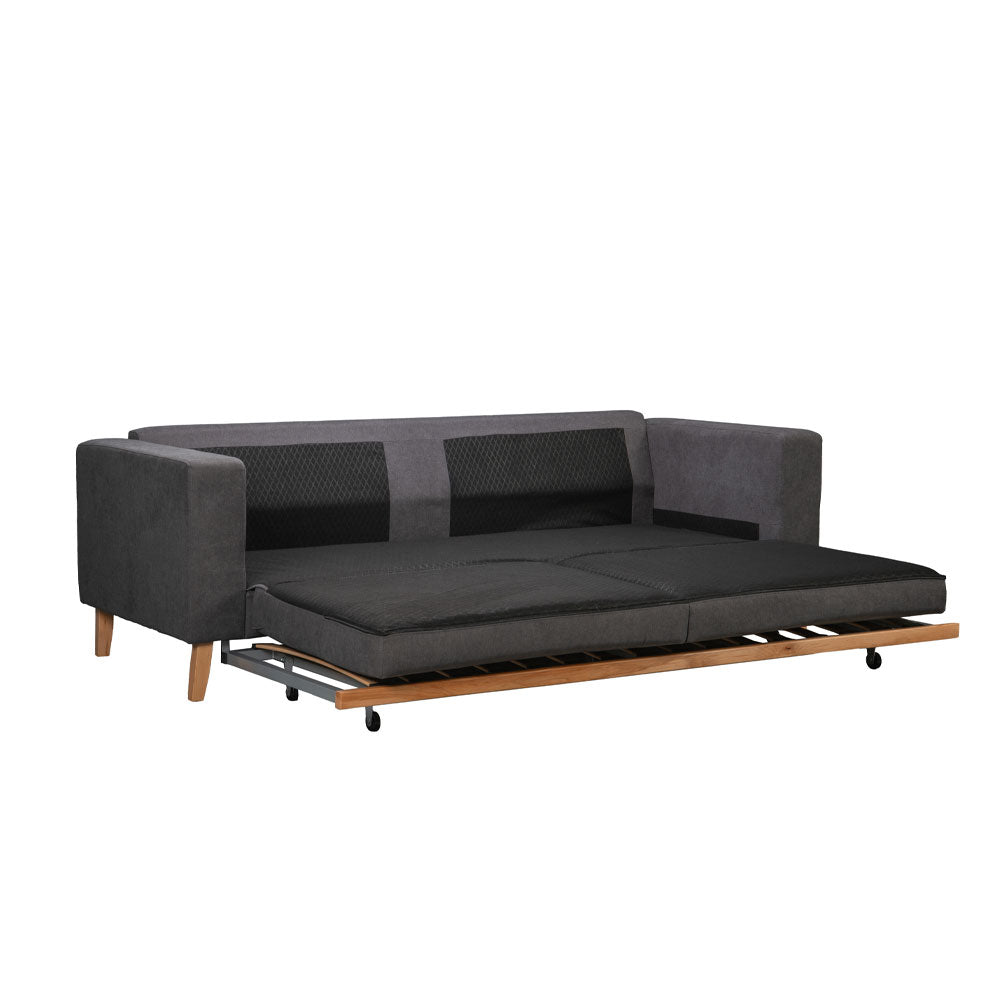 LUSSO ΚΑΝΑΠΕΣ ΚΡΕΒΑΤΙ 3ΘΕΣΙΟΣ ΓΚΡΙ LINO 17 218x85x87
