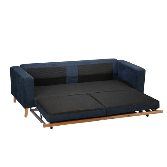 LUSSO ΚΑΝΑΠΕΣ ΚΡΕΒΑΤΙ 3ΘΕΣΙΟΣ ΜΠΛΕ LINO 89 218x85x87