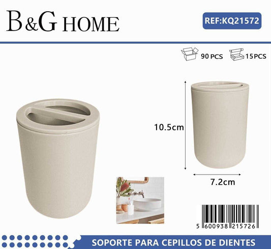 Θήκες οδοντόβουρτσας πλαστικές σε σετ 5Χ – Beige – 21572