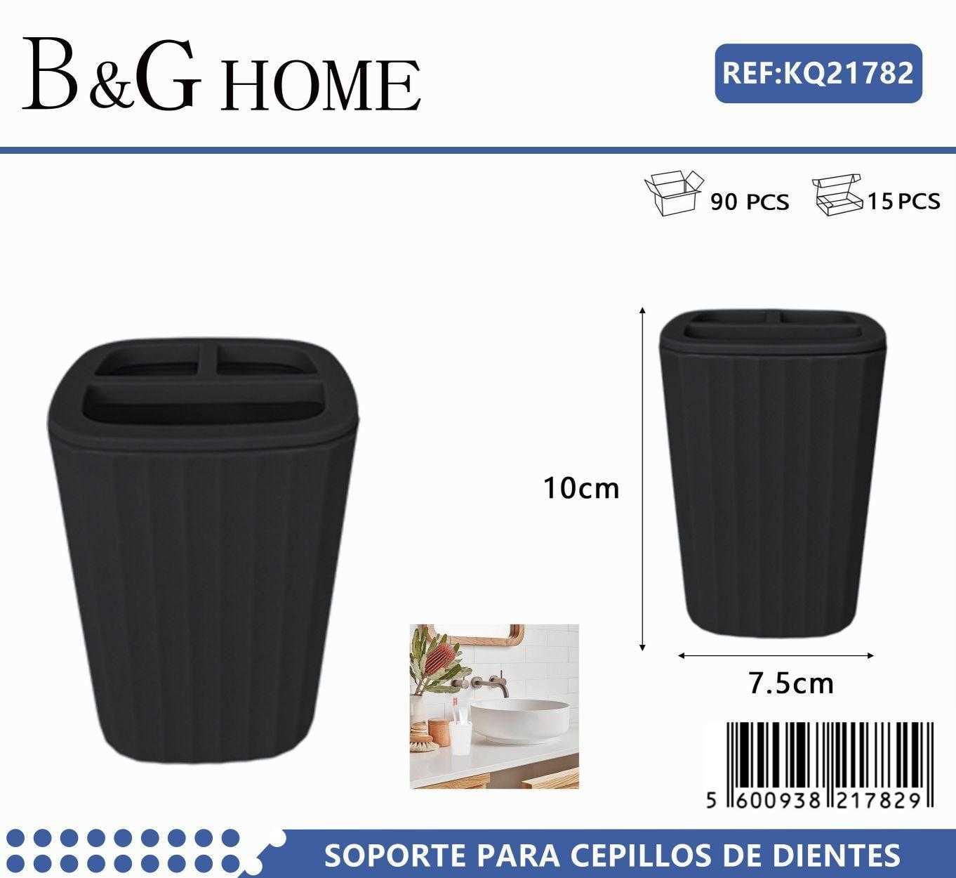 Θήκες οδοντόβουρτσας πλαστικές σε σετ 5Χ – Black – 21782